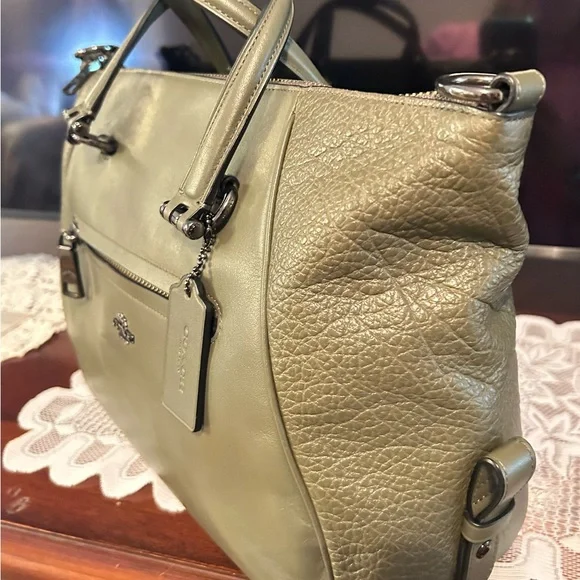 Coach Olive Green Satchel - Picture 5 of 10